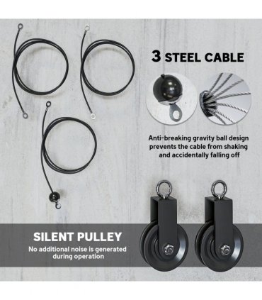 Weight Cable Pulley System for Home Gym with Universal Loading Pin