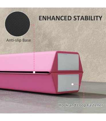 SPORTNOW 7.7FT Folding Gymnastics Balance Beam with Anti-Slip Base, Pink