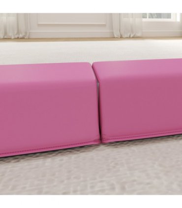 SPORTNOW 7.7FT Folding Gymnastics Balance Beam with Anti-Slip Base, Pink