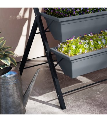 Outsunny 5-Tier Raised Garden Bed, Ladder Planter with 5 Removable Boxes