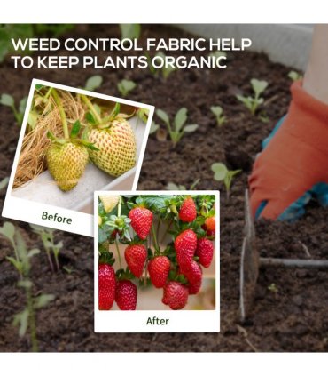 Outsunny 2 x 100m Weed Membrane, Heavy Duty Weed Control Membrane