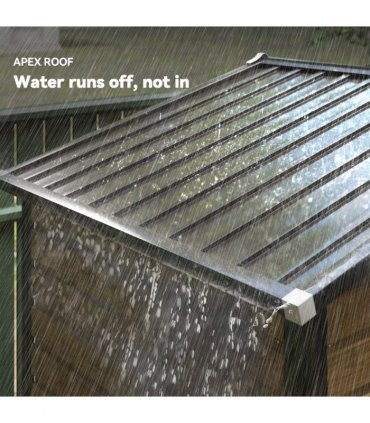 Outsunny 7 x 4ft Upgraded Metal Shed with Lock, Easy to Assemble, Natural