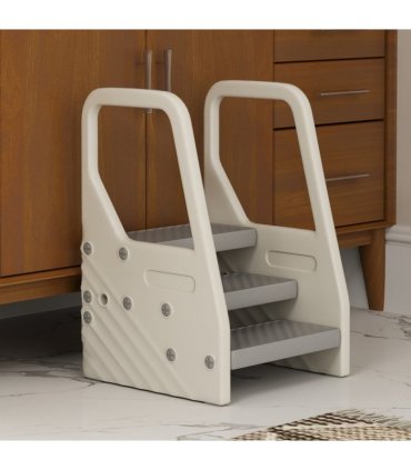 AIYAPLAY Toddler Tower, Adjustable 3 Step Kitchen Stool Helper for 2-5 Years