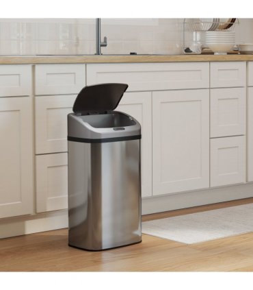HOMCOM 48L Sensor Bin, Stainless Steel Kitchen Bin with Automatic Close