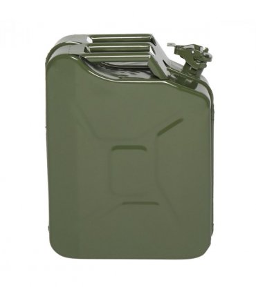 20L 0.6mm Fuel Oil Petrol Diesel Storage Can with British Style Pour Tube Army Green