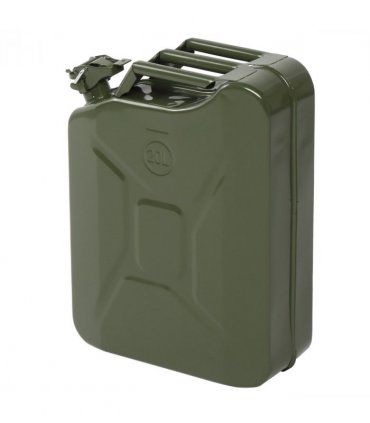 20L 0.6mm Fuel Oil Petrol Diesel Storage Can with British Style Pour Tube Army Green