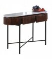 Opal Mango Wood Console Table With Marble Top And Metal Legs
