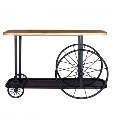 Craft Wheel Console Table