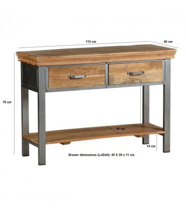 2 Drawer Console Table
