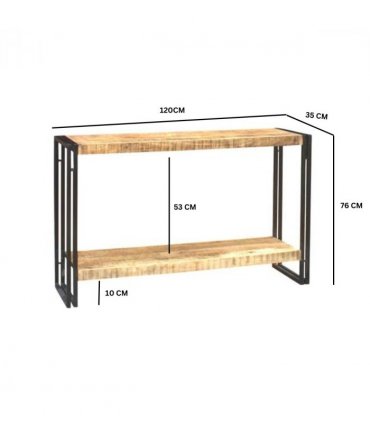 Cosmo Industrial Console Table