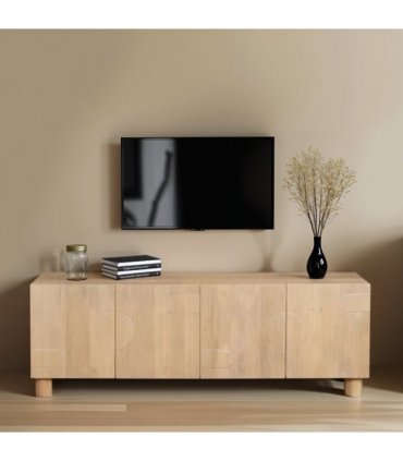Austin Solid Wood Large Low Board Tv Cabinet