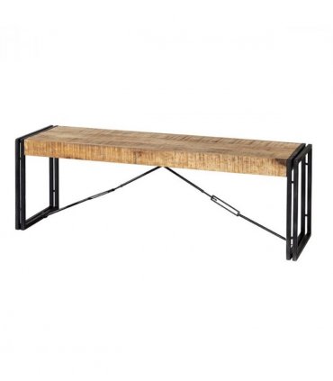 Cosmo Industrial Metal & Wood Bench
