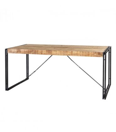 Cosmo Industrial Metal & Wood Dining Table - Medium