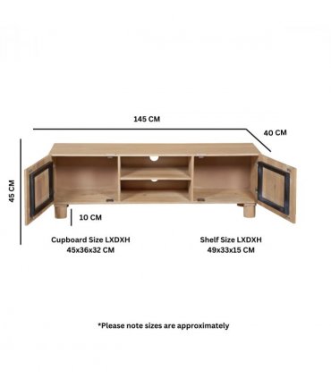 Austin Solid Wood Tv Cabinet