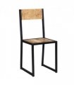Cosmo Industrial Metal & Wood Dining Chair (Set of 2)