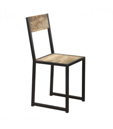 Cosmo Industrial Metal & Wood Dining Chair (Set of 2)