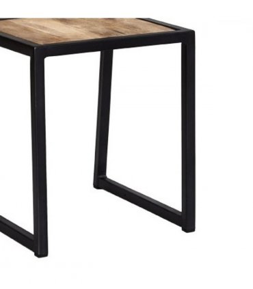 Cosmo Industrial Metal & Wood Dining Chair (Set of 2)