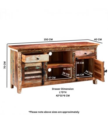 Coastal Large Tv Media Credenza
