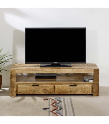 Surrey Solid Wood Tv Stand With 2 Drawers