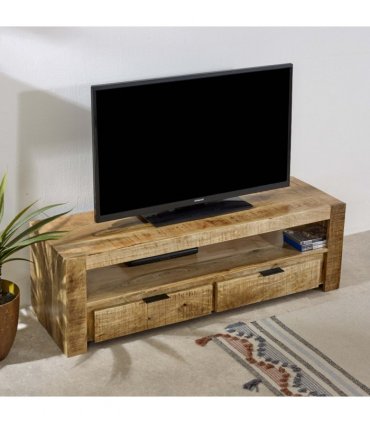 Surrey Solid Wood Tv Stand With 2 Drawers