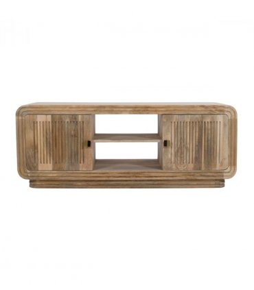 Hudson Carved Mango Wood 2 Doors Tv Cabinet