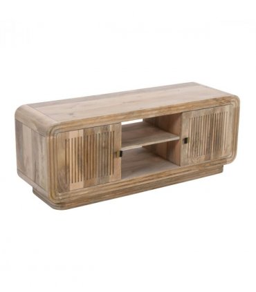 Hudson Carved Mango Wood 2 Doors Tv Cabinet