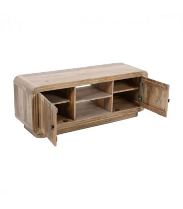 Hudson Carved Mango Wood 2 Doors Tv Cabinet