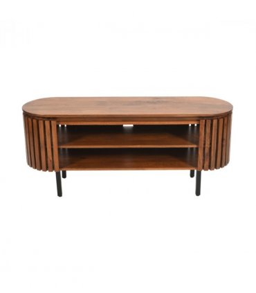 Slatted Mango Wood Tv Cabinet