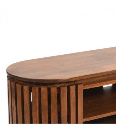 Slatted Mango Wood Tv Cabinet