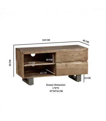 Baltic Live Edge 2 Door Small Tv