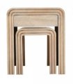 Hudson Carved Mango Wood Nest Of 2 Tables With Drawer