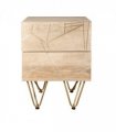 Light Gold 2 Drawer Side Table