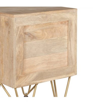 Light Gold 2 Drawer Side Table