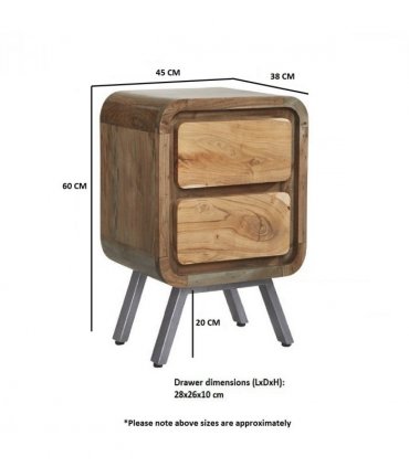 Aspen 2 Drawer Lamp Table