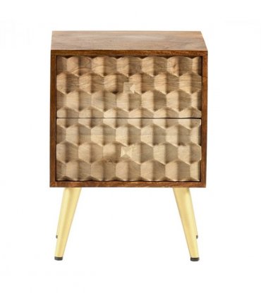 Edison 2 Drawer Side Table