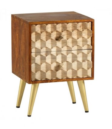 Edison 2 Drawer Side Table