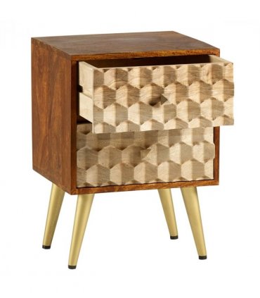Edison 2 Drawer Side Table