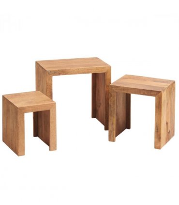 Toko Light Mango Nest Of 3 Tables