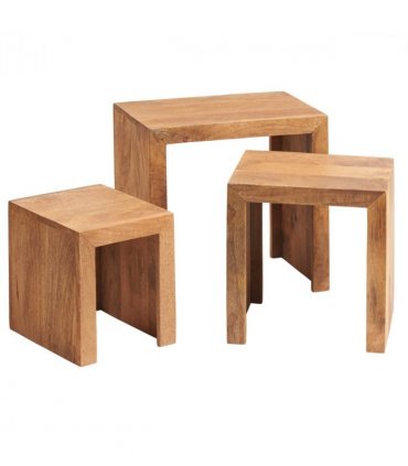 Toko Light Mango Nest Of 3 Tables