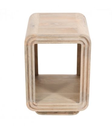 Hudson Carved Mango Wood Side Table