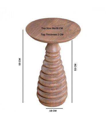 Valencia Cane & Mango Wood Side Table