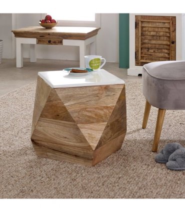 Alfie Side Table Solid Mango Wood