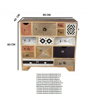 Sorio 14 Drawer Chest
