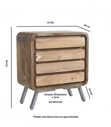 Aspen 4 Drawer Wide Chest