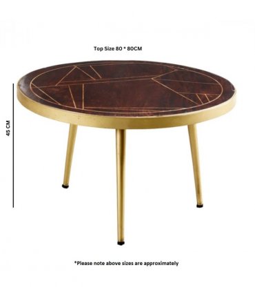 Dark Gold  Round Coffee Table