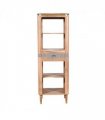 Wilton Acacia Wood Slim Bookcase With 1 Drawers