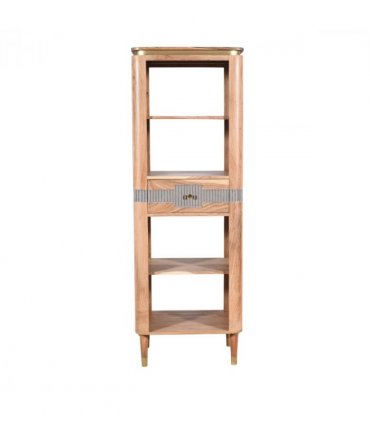 Wilton Acacia Wood Slim Bookcase With 1 Drawers