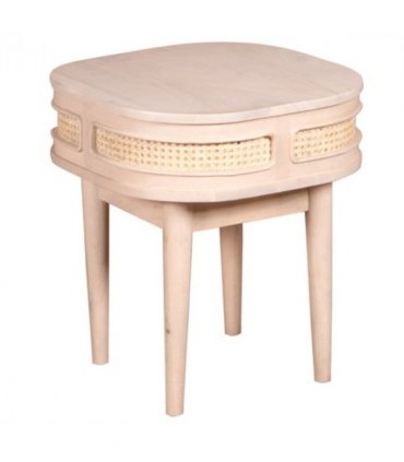 Valencia Cane & Mango Wood Bedside Table