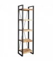 Cosmo Industrial Slim Open Bookcase