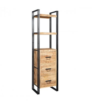 Cosmo Industrial Slim Bookcase